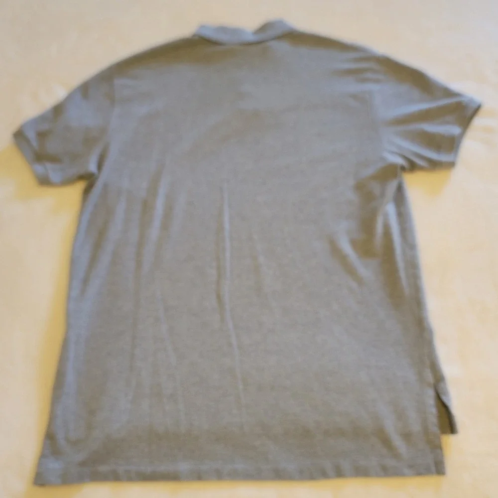 Ralph Lauren Mens XL Custom‎ Fit Gray Short Sleeve Pique Polo Shirt Pony Logo